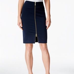 Zip-Front Ponte Pencil Skirt by Michael Kors